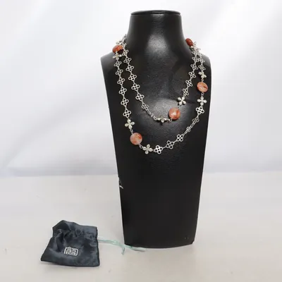 Necklace (Silver, Brown) from Åska Unknown metal