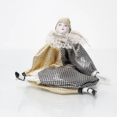 Porslinsdocka (Guldfärgad, Svart, Vit)