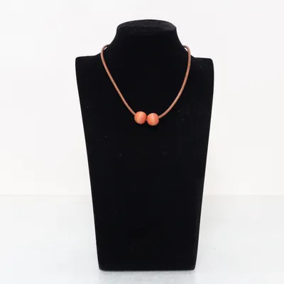 Choker (Brun, Orange, Silverfärgad) från Aarikka Okänd metall