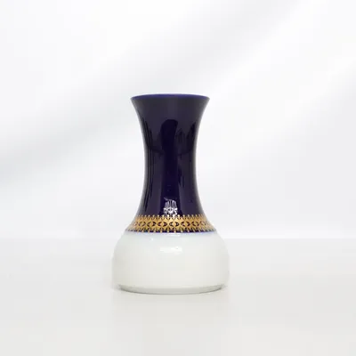 Vas (Rotunda Kobaltblau mit Goldbordüre) från Thomas