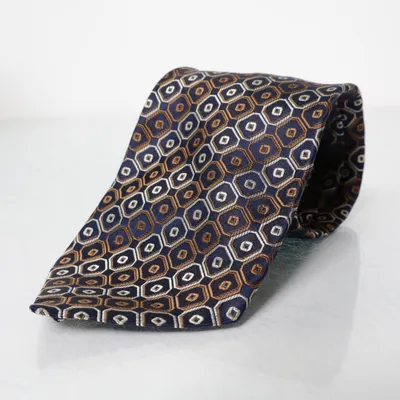 Tie (Blue, Brown, White) from Alpi Silk