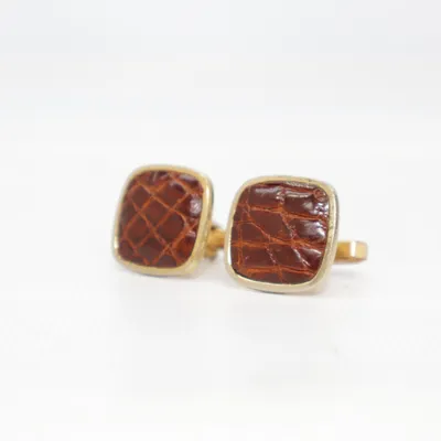 Cufflinks (Brown, Gold) Unknown metal