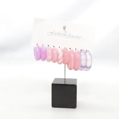 Boucles d'oreilles (Rose, Violet, Multicolore) de Fashion Jewelry Métal inconnu