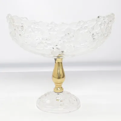 Fruktskål (Transparent, Guldfärgad)