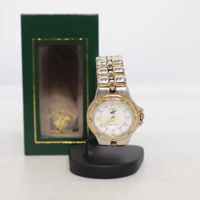 Wristwatch (Silver, Gold, White) from Beverly Hills Polo Club