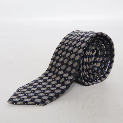 Cravate (Bleu, Beige, Noir) de Michaelis Soie