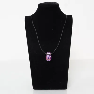 Halsband (Svart, Lila) Okänd metall