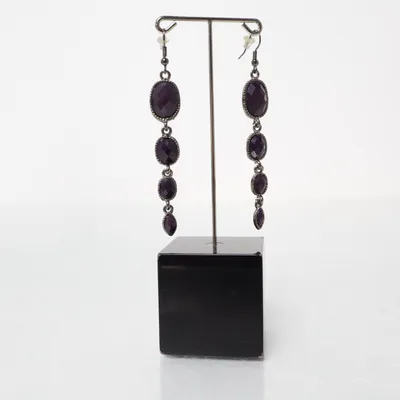 Örhängen (Lila) från Y. Yendi Okänd metall