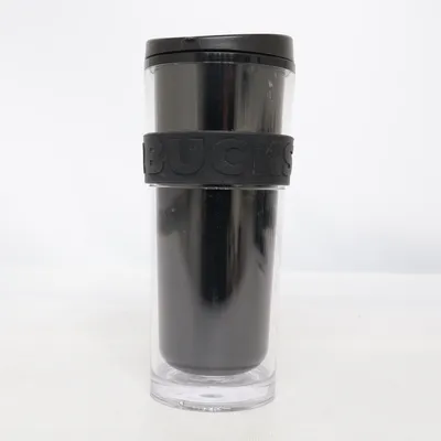 Water bottle (Black, Transparent) from Starbucks