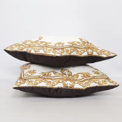 Cushion (White, Gold) from Hemtex Polyester