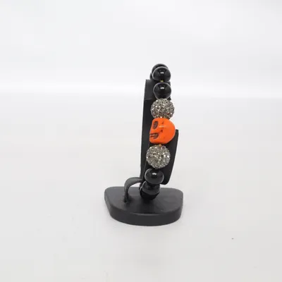 Armband (Svart, Orange, Silverfärgad) från Lilly of Sweden Okänd metall