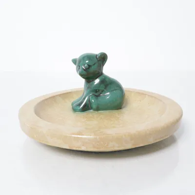 Serveringsskål (Grön, Beige) från Upsala-Ekeby