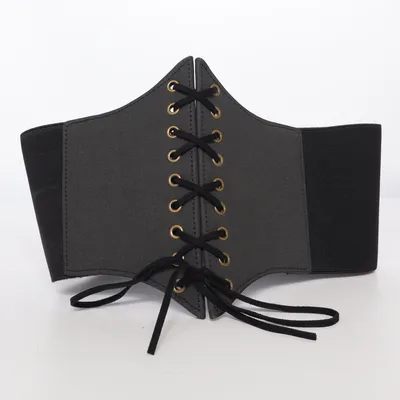 Waist belt (Black) from Gothicana by EMP Elastane, Polyester, Polyurethane
