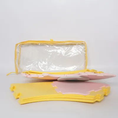 Pusselmatta (Gul, Rosa)