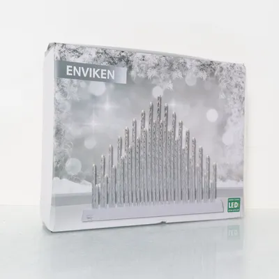 Elektrisk adventsljusstake (Vit, Silverfärgad) från Enviken