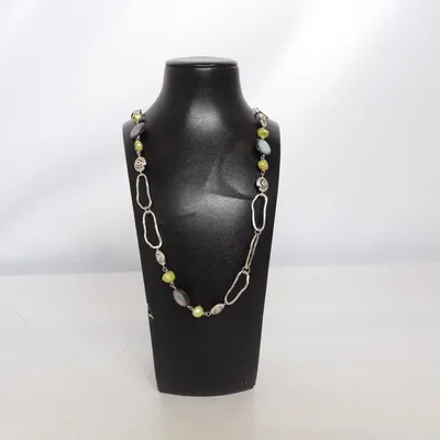 Necklace (Silver, Green, Multicolored) from Åska Unknown metal
