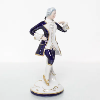 Figur (Blå, Hvid) fra Royal Dux