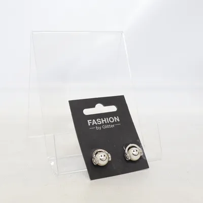 Boucles d'oreilles (Argent, Blanc) de Fashion by Glitter Métal inconnu