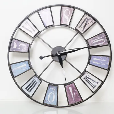 Väggklocka (Svart, Flerfärgad)