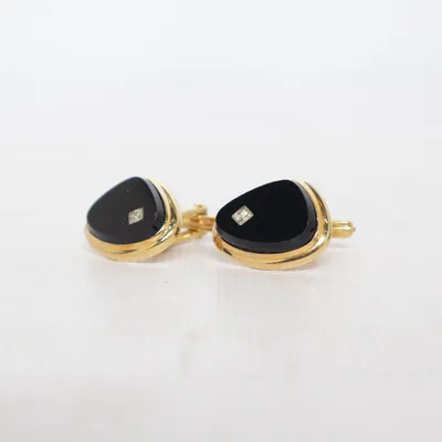 Cufflinks (Black, Gold) Unknown metal