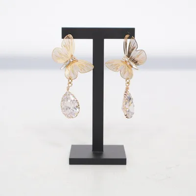 Örhängen (Guldfärgad, Transparent) Okänd metall