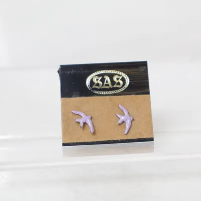 Örhängen (Lila) från SAS Okänd metall