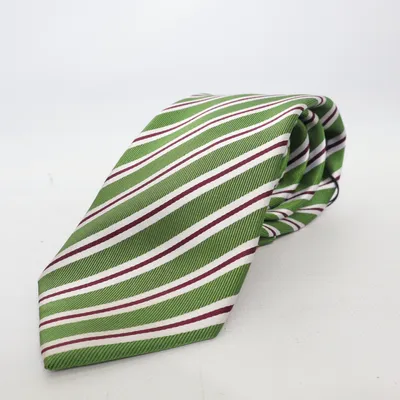 Cravate (Vert, Blanc, Violet) de Reine Seide Soie