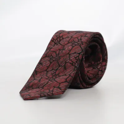 Cravate (Rouge, Noir) de Digel Soie
