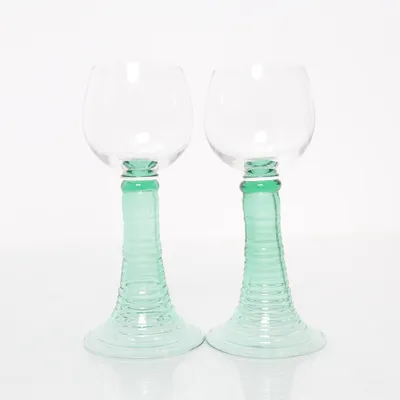 Vinglas (Grön, Transparent)