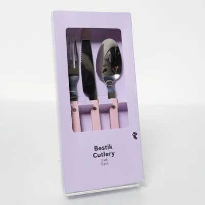 Bestick (Rosa) från Flying Tiger