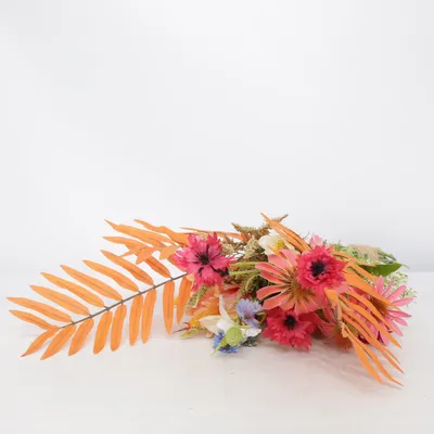 Kunstig plante (Orange, Rød, Grøn)