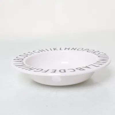Diep bord (Wit, Zwart) van Design Letters