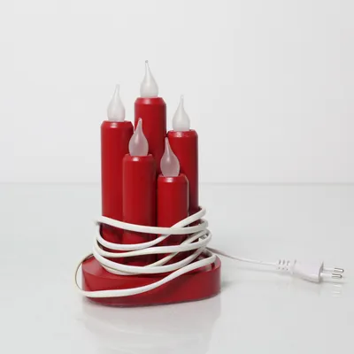 Elektrische adventskandelaar (Rood) van Markslöjd