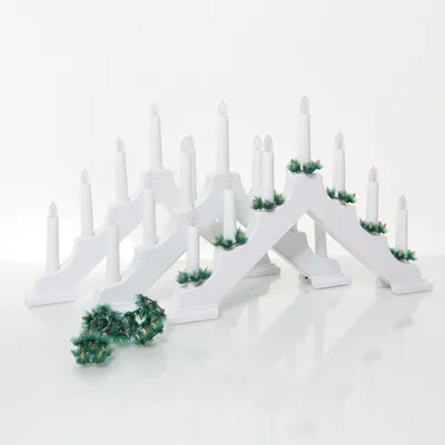 Elektrische adventskandelaar (Wit)