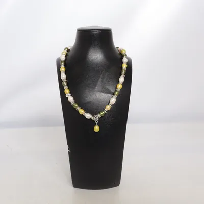 Necklace (Green, White, Multicolored) from Åska Unknown metal