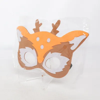 Maskeradmask (Orange, Brun, Vit)