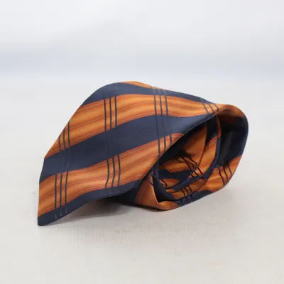 Cravate (Bleu, Orange) de Wöhrl Soie