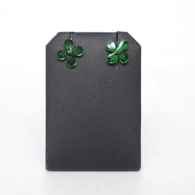 Boucles d'oreilles (Vert) Métal inconnu