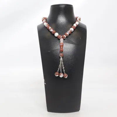 Halsband (Brun, Vit) Plast