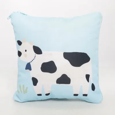 Cushion (Blue, White, Black) from Home Creation Polyester