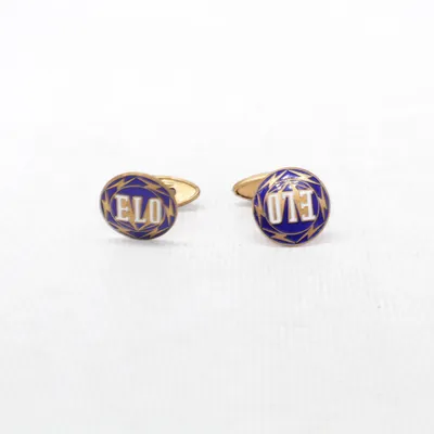 Manchetknopen (Blauw, Goud, Wit) Onbekend materiaal