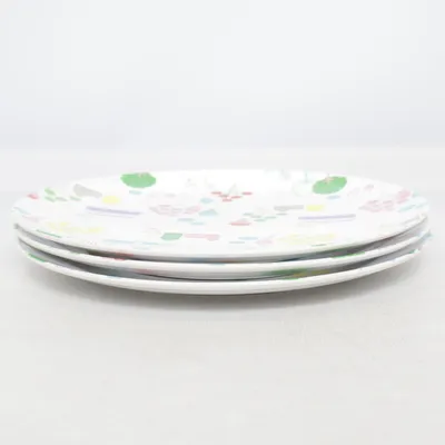 Assiette (Blanc, Multicolore) de Rice