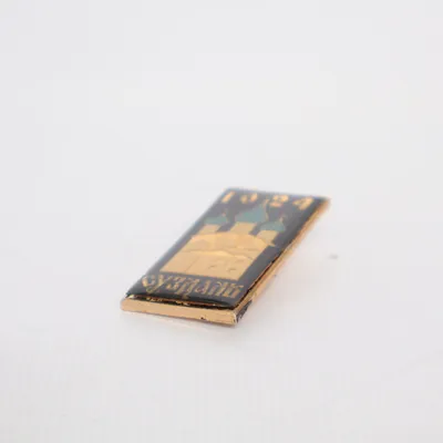 Brooch (Black, Gold) Unknown metal