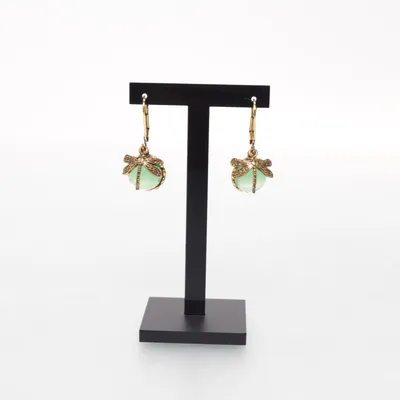 Oorbellen (Goud, Groen) Onbekend materiaal