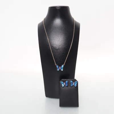 Sieradenset (Goud, Blauw) Onbekend materiaal