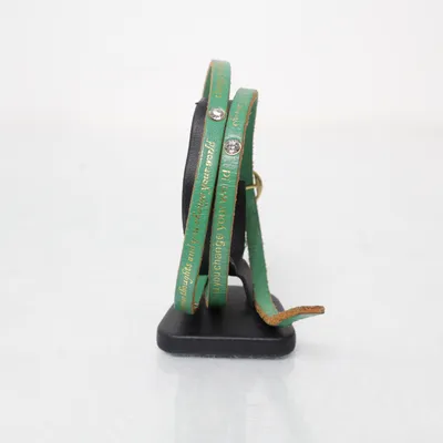 Bracelet (Green, Brown) Leather