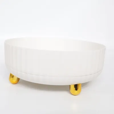 Sminkförvaring (Vit, Guldfärgad)