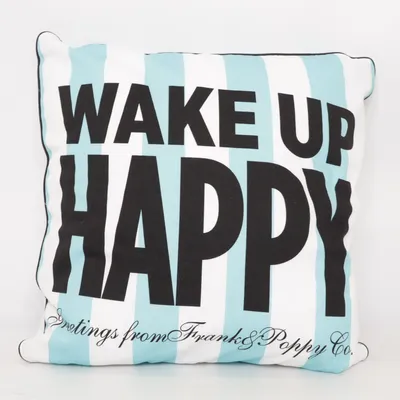 Coussin décoratif (Bleu, Blanc, Noir) de Frank & Poppy