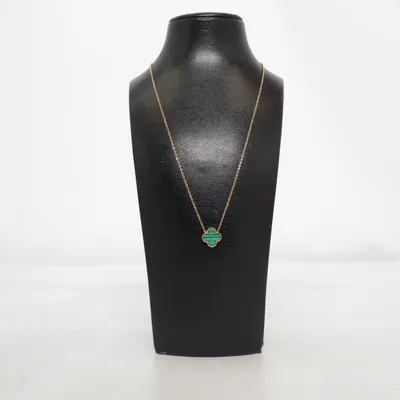 Halsband (Grön, Guldfärgad, Svart) Guldpläterad