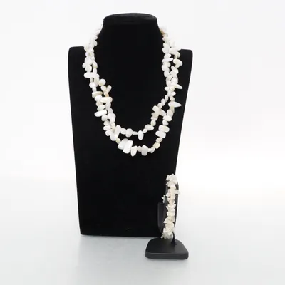 Smyckesset (Vit, Beige) Okänd metall